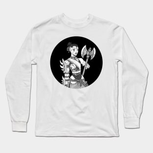 Inktober: Injured Woman Warrior Long Sleeve T-Shirt